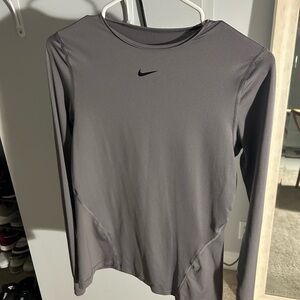 Nike Women's Charcoal Long Sleeve Tee